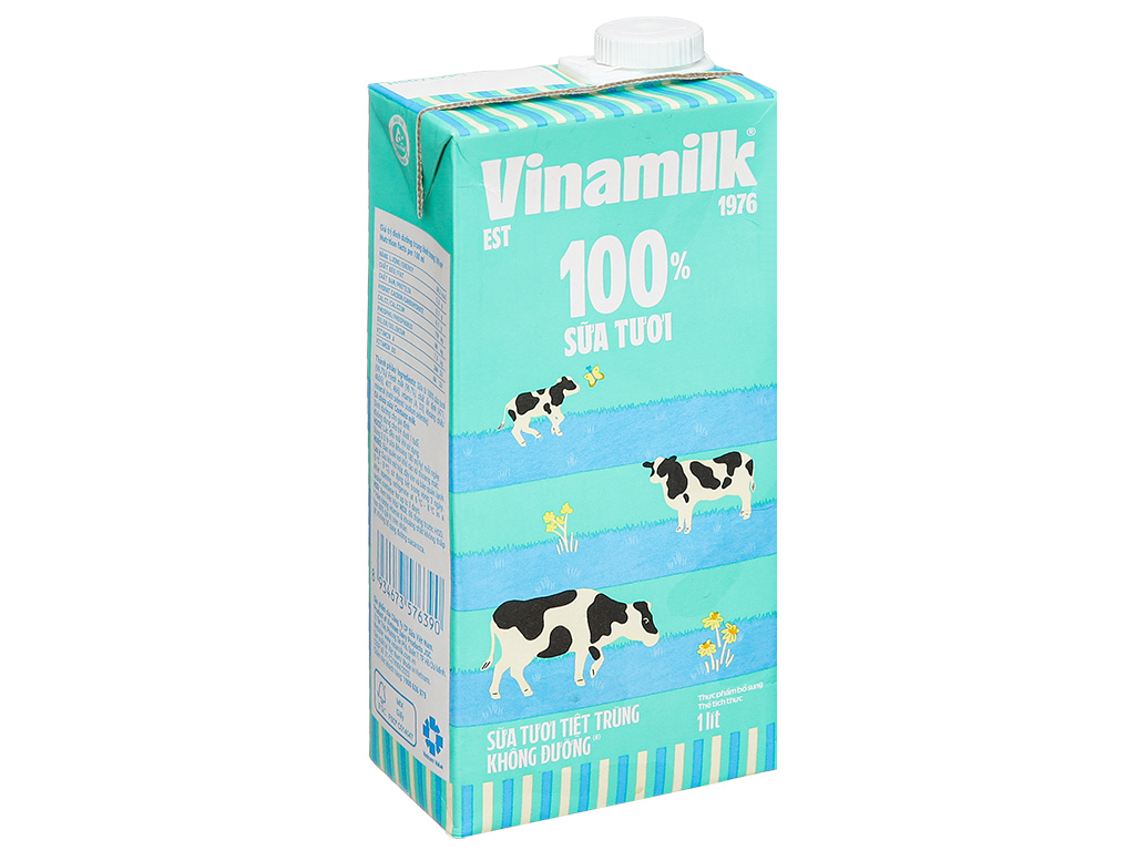 Sữa tươi Vinamilk Nguyên chất 1L KHÔNG ĐƯỜNG
